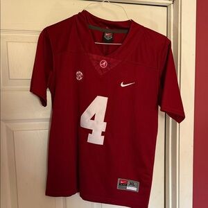 Nike Crimson Tide Jerry Jeudy Football Jersey with Stitched Lettering & Logo